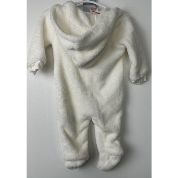 Juicy Couture Infant Baby Snow Suit 0-3 Mo White Bunting Zip Up One Piece B4 - Picture 4 of 4